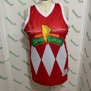 Headgear Classics Basketball Jersey Mighty Morphin Power Rangers Red Mens M